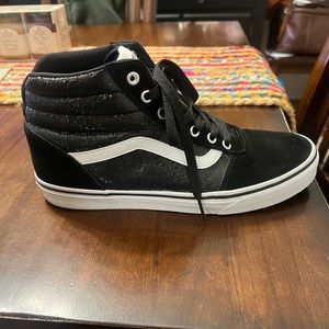 VANS WARD HI 11 WOMENS BLACK GLITTER